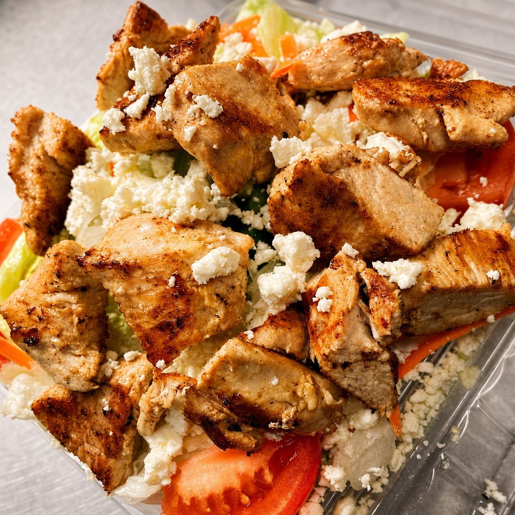 Chicken Kabob Salad.