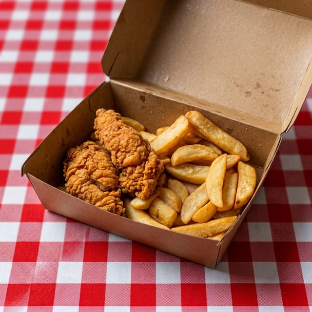 Kids Chicken Fingers with Frys.